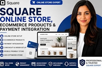 setup square online store ecommerce website product and payment integration