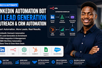 build linkedin automation bot ai lead generation outreach n8n crm automation
