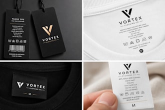 design clothing hang tags, neck labels and care labels for your brand