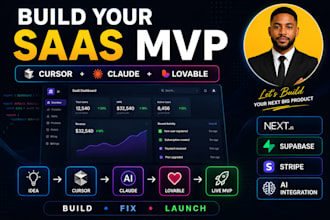 build your saas mvp with cursor, claude ai, fix lovable ai, lovable developer