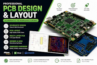 design custom pcb, schematic and embedded systems