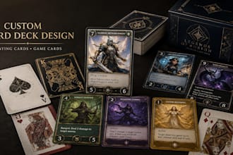 design card decks, custom playing cards and card game
