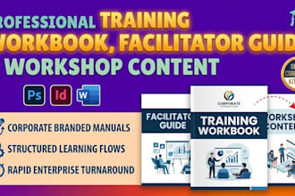 create high impact training workbook, facilitator guide and workshop contents
