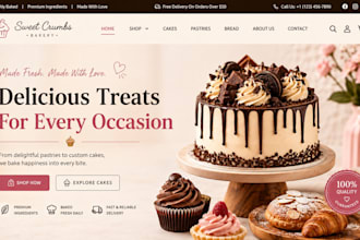 design bakery shopify store pastries website restaurant website