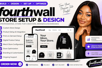 fourthwall website setup foruthwall store setup fourthwall pod merch youtuber