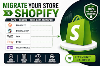 shopify migration magneto prestashop wix etsy   woocommerce migrate to shopify