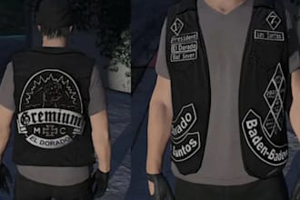 create fivem kuttes custom fivem clothing mc vest biker clothing