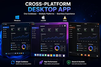 build a custom electron js desktop app for windows mac and linux