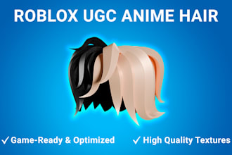create custom roblox ugc anime hair for your game
