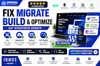 fix, migrate build acf wordpress ionos breakdance kadence generatepress avada