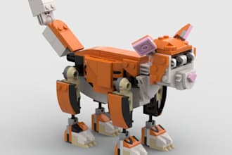 bulid 3d lego pet design,3d lego animal moc pet with step by step instruction