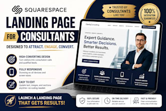 create a squarespace landing page for consultants