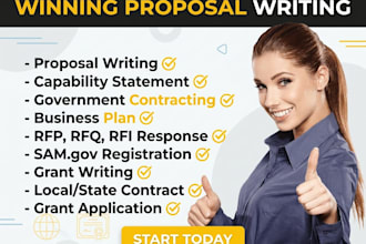 bid gov contract tender rfq rfi contractor proposal writing rfp business plan