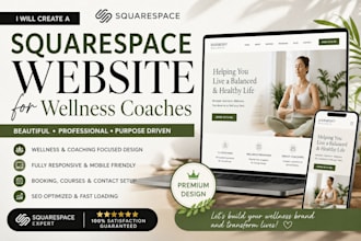 create a squarespace website for wellness coaches
