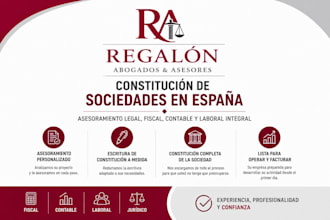 advise you on starting or setting up a company in spain