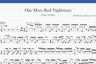 transcribe a drum solo