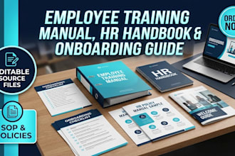 create employment training manual, sop manual, hr handbook and onboarding guide