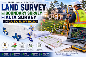 do land survey, boundary survey, alta survey in ca tx fl ny nc nj