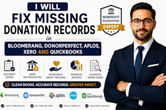 fix missing donation records in bloomerang, donorperfect, aplos, xero, quickbook