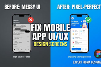 fix mobile app ui UX screen design