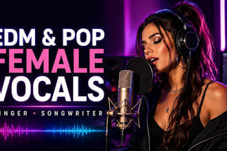 be your edm, pop female singer and songwriter