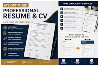 write an ats optimized professional resume CV