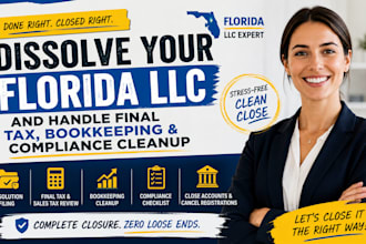 dissolve your florida llc and handle final tax bookkeeping compliance cleanup
