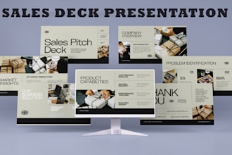 design sales marketing product presentation pitch deck, company proposals