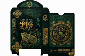 design card game packaging, rigid magnetic box, drawer box, tuck box dieline