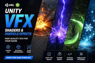 create high quality unity vfx, shaders and particle effects for your game