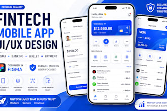design fintech mobile app UI UX in figma