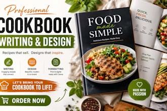 be cookbook recipe writer design recipe book recipe creation cookbook formatting