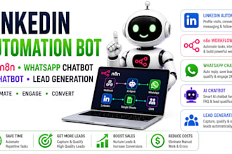 linkedin automation bot n8n  whatsapp chatbot lead generation ai chatbot