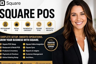 setup square pos restaurant pos retail pos payment square sync
