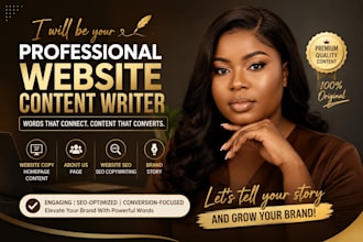 write SEO website copy, homepage and about us content for your business