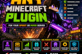build a custom minecraft plugin using java for spigot or papermc