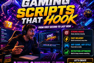 write your gaming video script