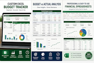 create a customized excel budget tracker and financial spreadsheet