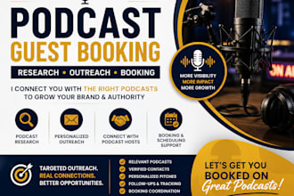 do podcast guest booking, outreach and podcast research