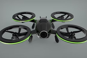 do 3d product design for drones, uav, 3d printable drone design dfm files