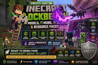 create minecraft 3d model blockbench mob addon resource pack java bedrock