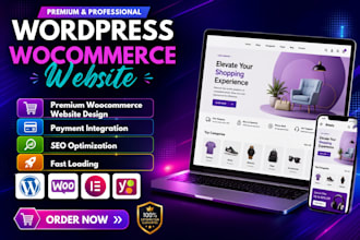 build wordpress woocommerce website, webshop website, woocommerce online store