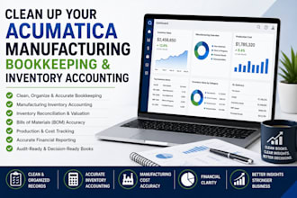 clean up your acumatica manufacturing bookkeeping and inventory accounting