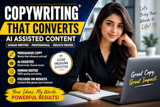 write persuasive copy and human edited ai content