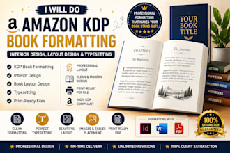 amazon kdp book formatting interior book design book layout design typesetting