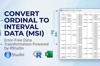 convert ordinal survey data to interval data using msi in r