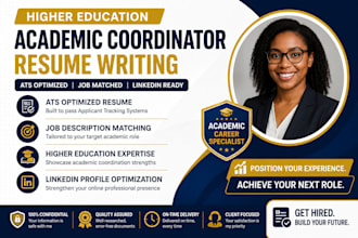write a higher education resume for academic coordinator roles with ats