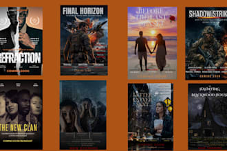 design a movie poster and cinematic film poster for your project