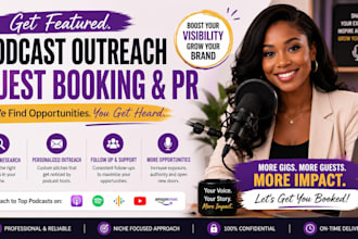 do podcast outreach guest booking and PR to get you featured