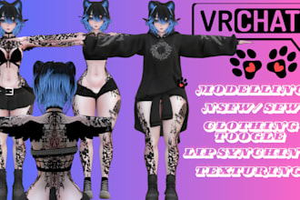 custom vrchat avatar, furry vrc nsfw avatar furry vrchat warudo vseeface, vtuber